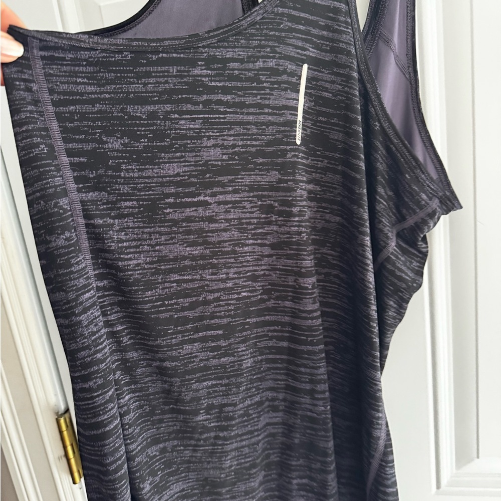 Nike Dri-FIT Black and Gray Tank Top